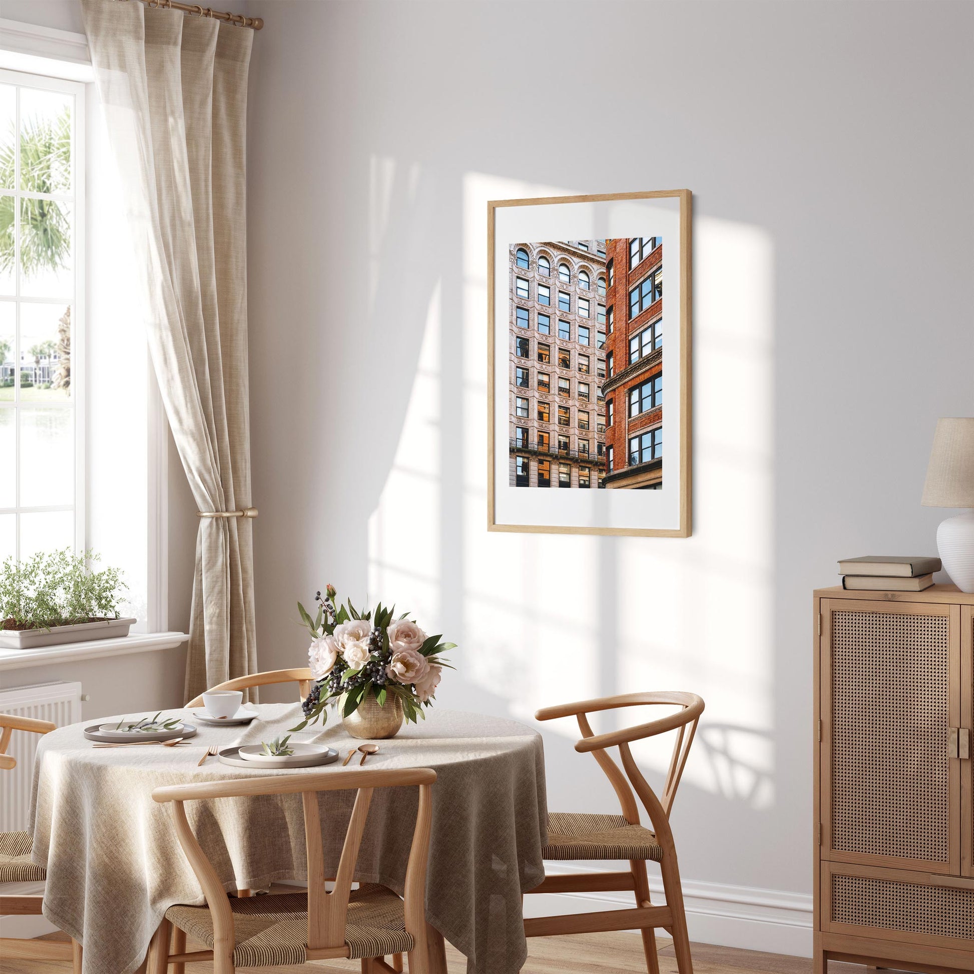 Fine art print of The Sunlight Reflects Off the Windows on Broadway Greenwich Village NYC