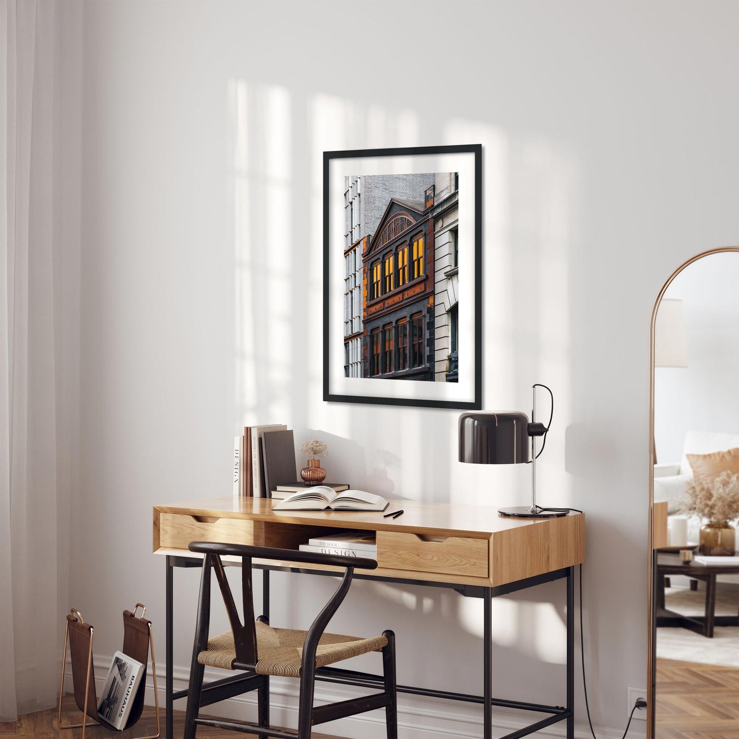 Fine art print of Sunset reflection on the window NoHo New York City