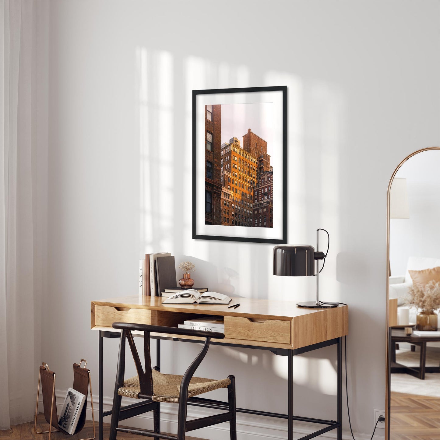 Fine art print of Sunset Color on Ninth Ave Midtown Manhattan NYC