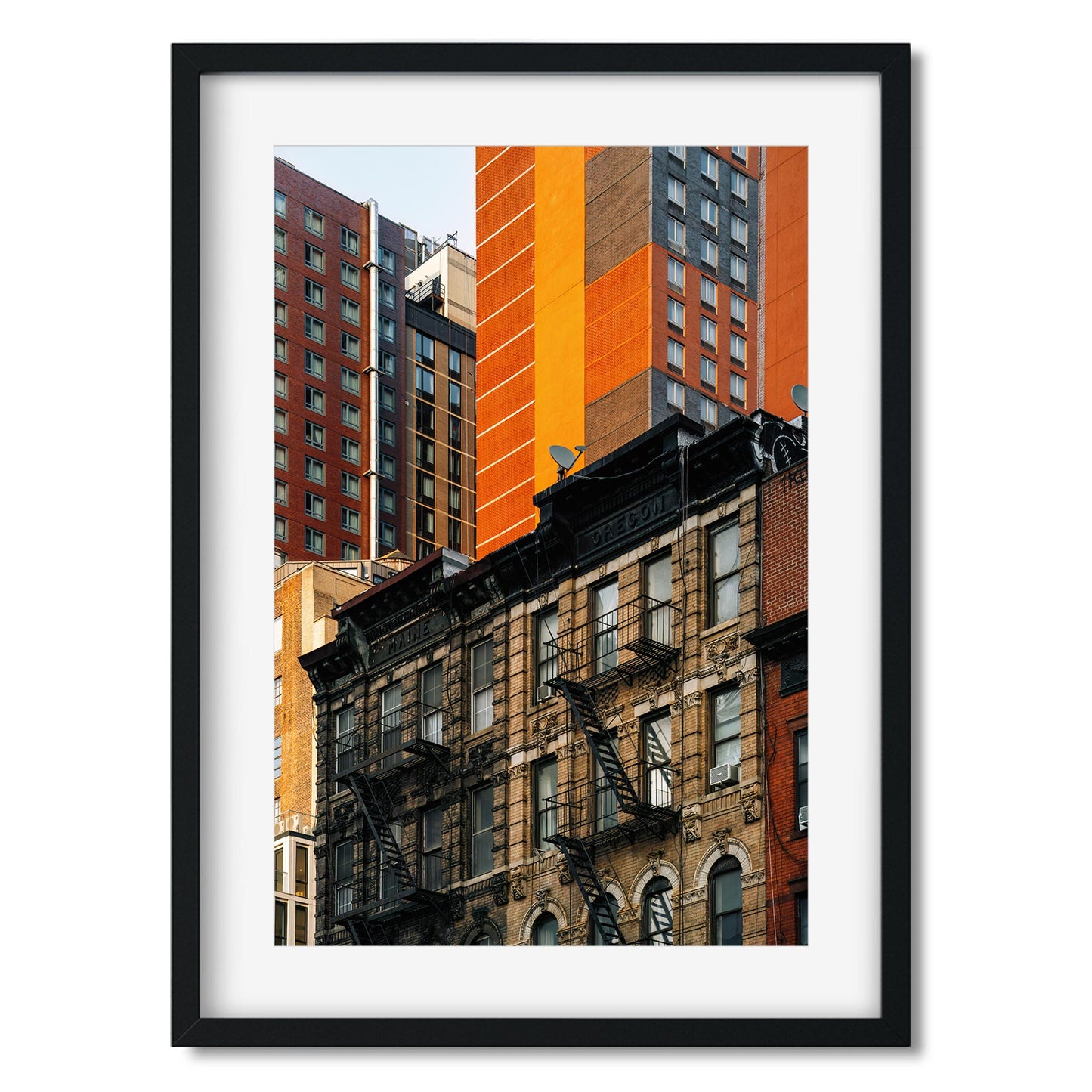 Fine art print of Maine and Oregon 510 Ninth Ave Garment District NYC