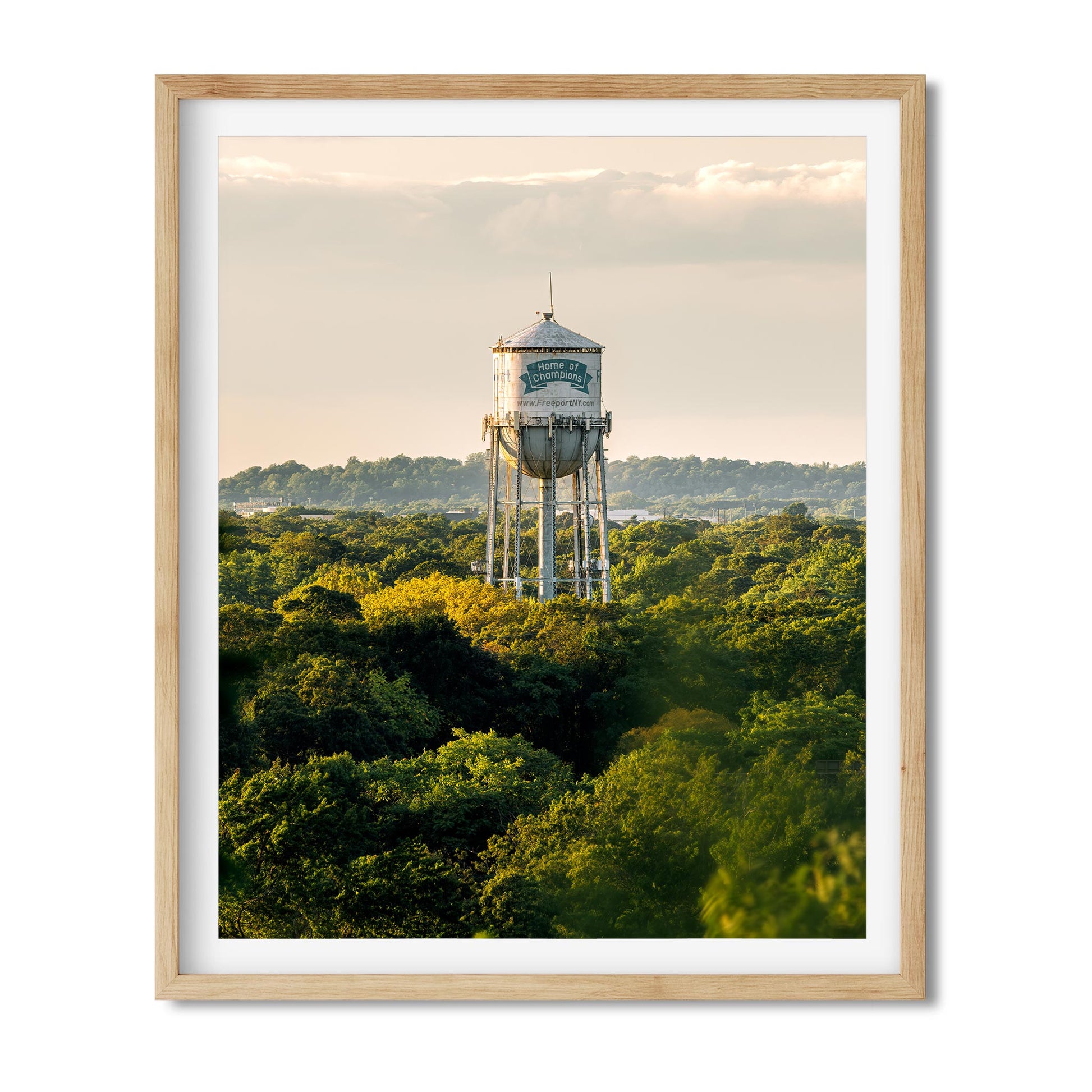 Architecture Photography Color Fine Art print of Home of Champions Water Tower in Freeport New York Long Island