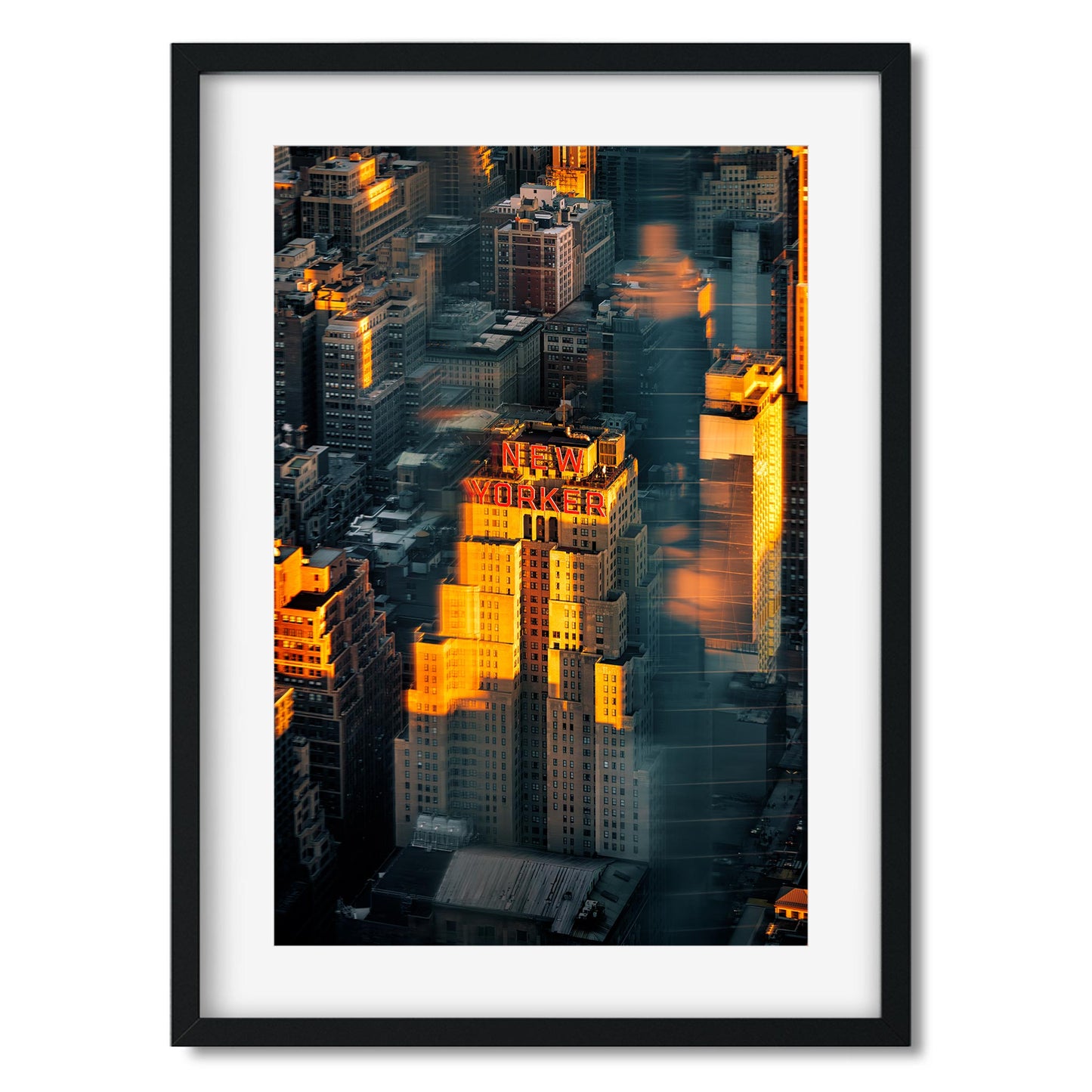 Fine art print of Iconic New Yorker Sign in Midtown Manhattan New York City at sunset