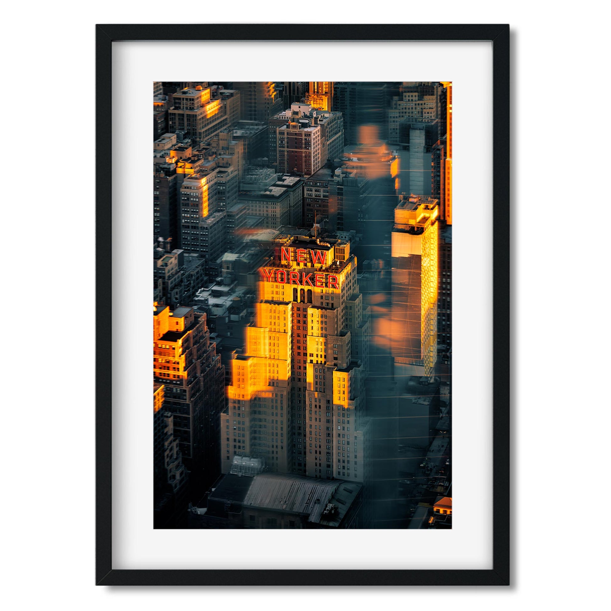 Fine art print of Iconic New Yorker Sign in Midtown Manhattan New York City at sunset