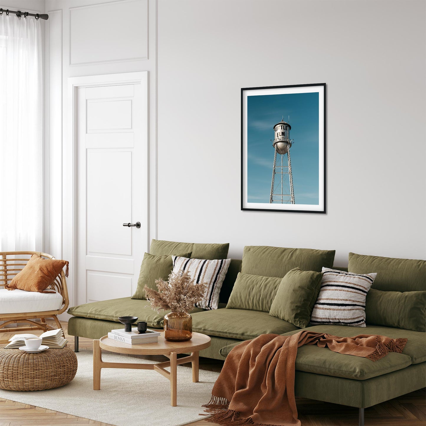 Architecture Photography Color Fine Art Print of Historic Little Elm Water Tower in Texas