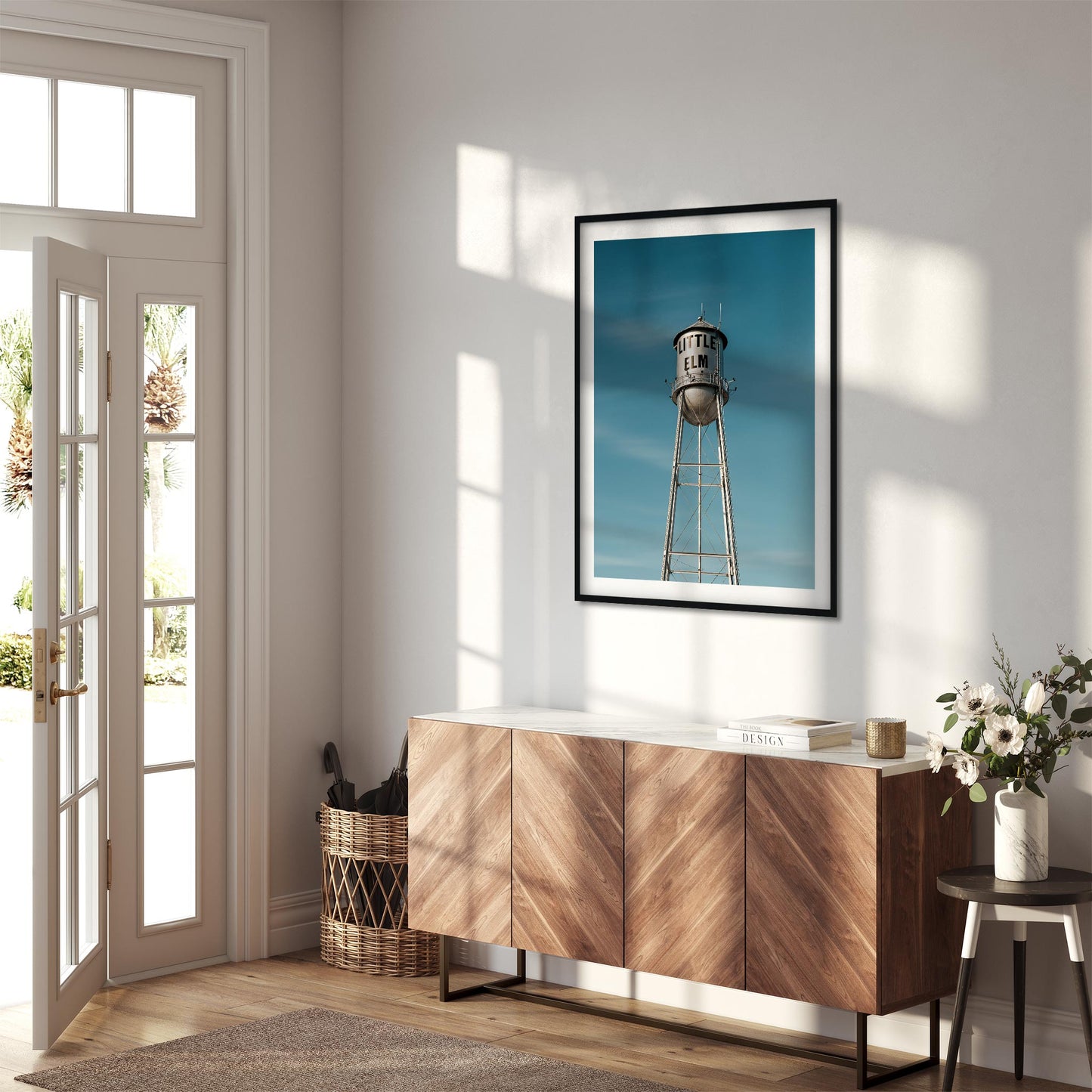 Architecture Photography Color Fine Art Print of Historic Little Elm Water Tower in Texas