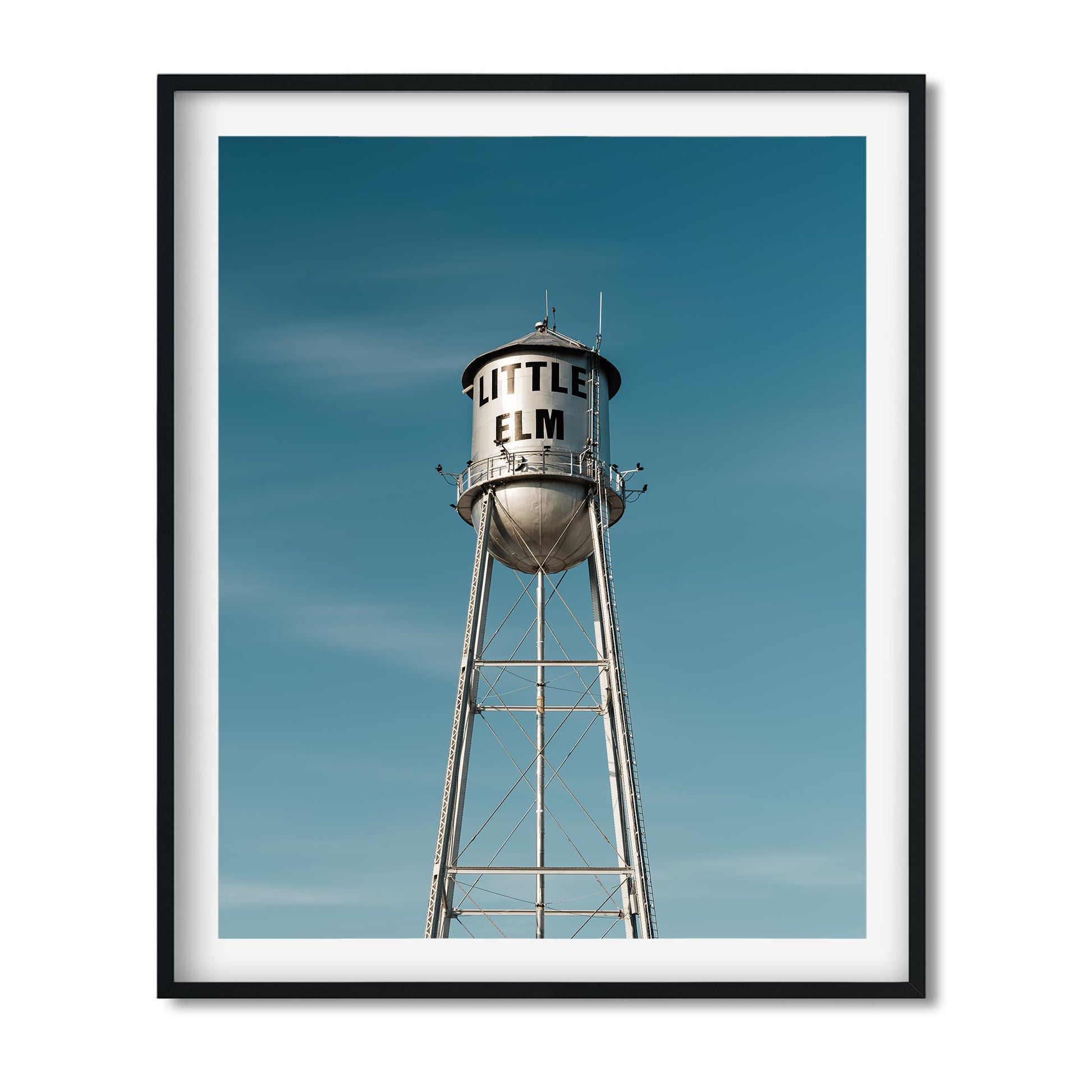Architecture Photography Color Fine Art Print of Historic Little Elm Water Tower in Texas