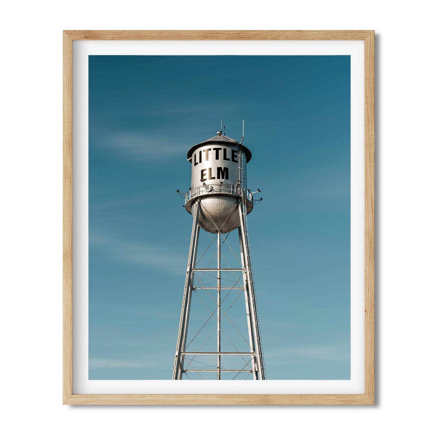 Architecture Photography Color Fine Art Print of Historic Little Elm Water Tower in Texas