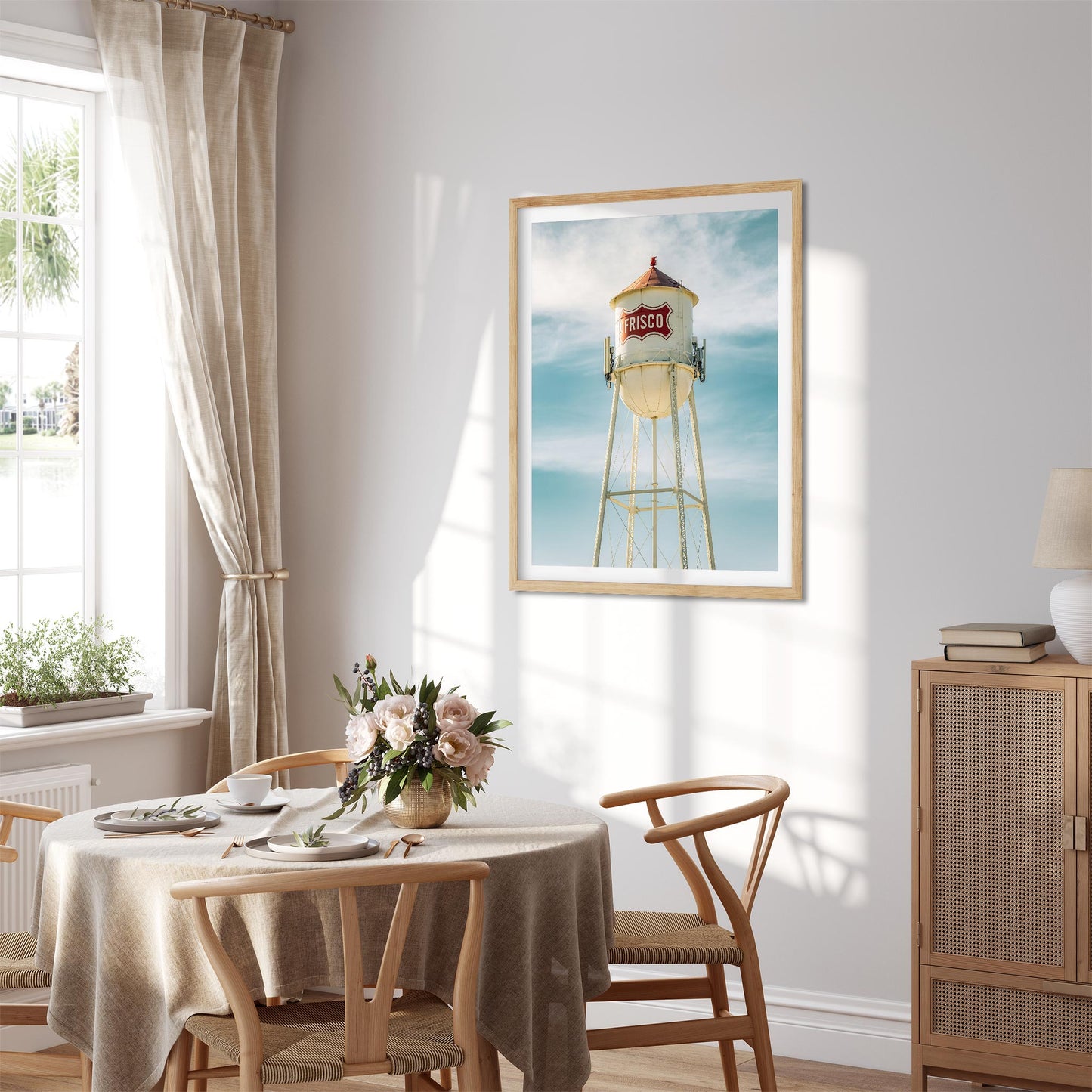 Color Architecture Photography Fine Art Print of Frisco Water Tower in Texas