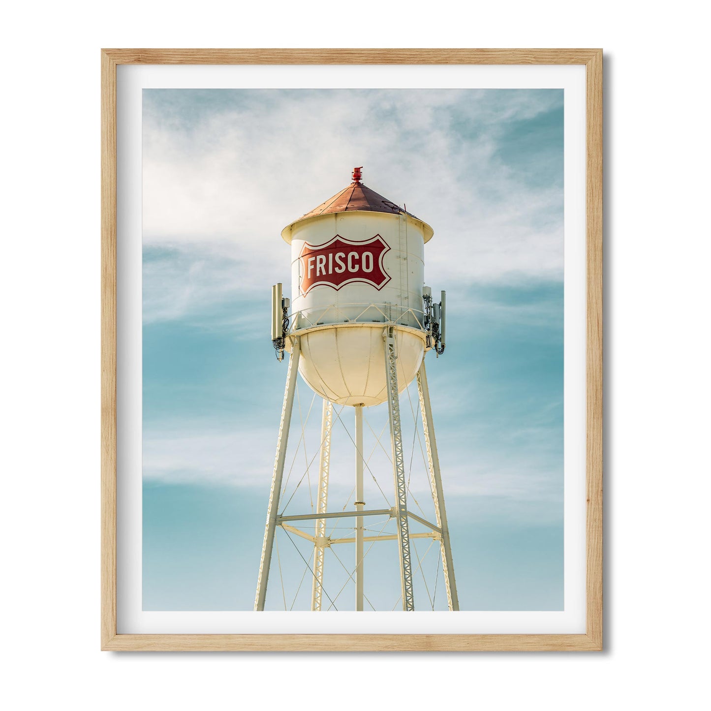 Color Architecture Photography Fine Art Print of Frisco Water Tower in Texas