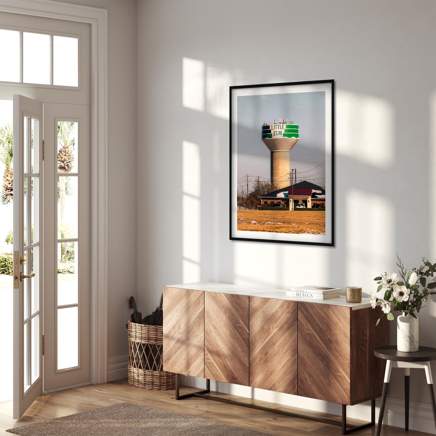 Color Architecture Photography Fine Art Print of Little Elm Water Tower in Texas