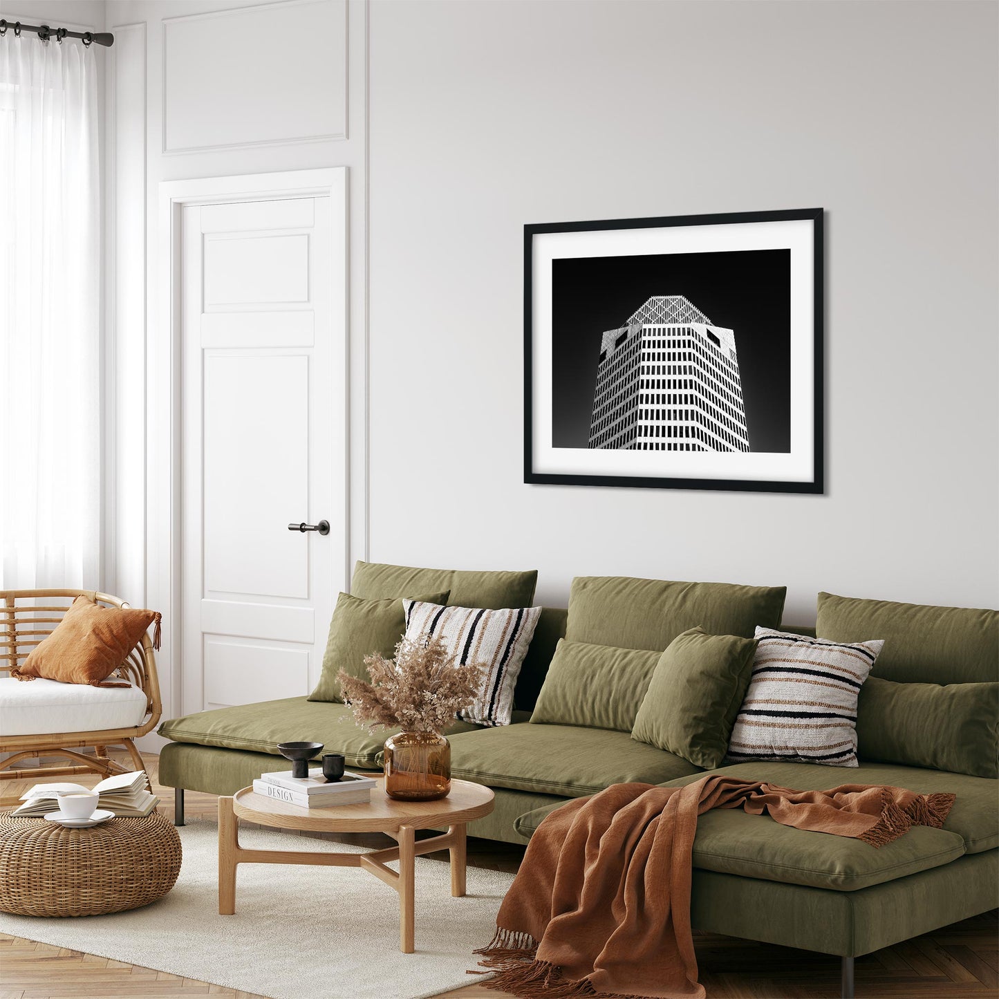 2101 Ross Avenue, Dallas Texas Architecture Black and White Fine Art Print